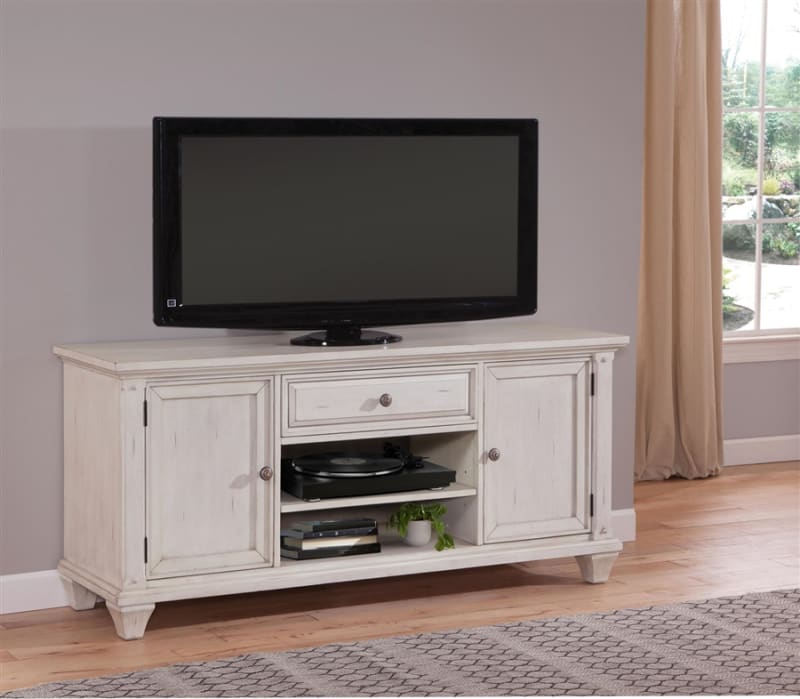 Sedona 66 inch TV Console in Cobblestone White Finish by American Woodcrafters - AME-2410-212