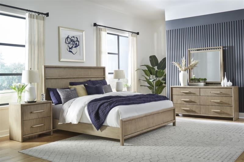 Arlington 6 Piece Bedroom Set in Nutmeg Finish by American Woodcrafters - AME-4300-QPNPN-4PC