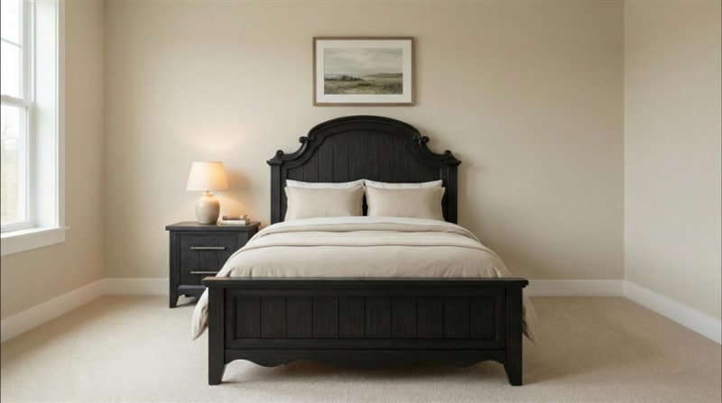 Holloway Queen Bed in Dark Chocolate Finish by American Woodcrafters - AME-7500-50PNPN