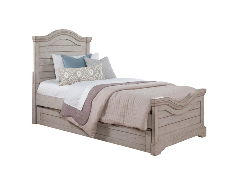 Stonebrook Twin Bed in Light Distressed Antique Gray Finish by American Woodcrafters - AME-7820-33PNPN