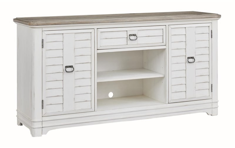 Meadowbrook Server in Whitewash with Sand Tops Finish by American Woodcrafters - AME-D-2610-590