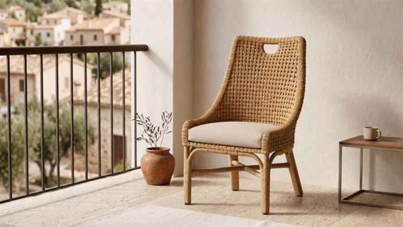 Islands Outdoor Chair (2 Pack) in Abaca Twist Natural Finish by American Woodcrafters - AME-R-2010-02
