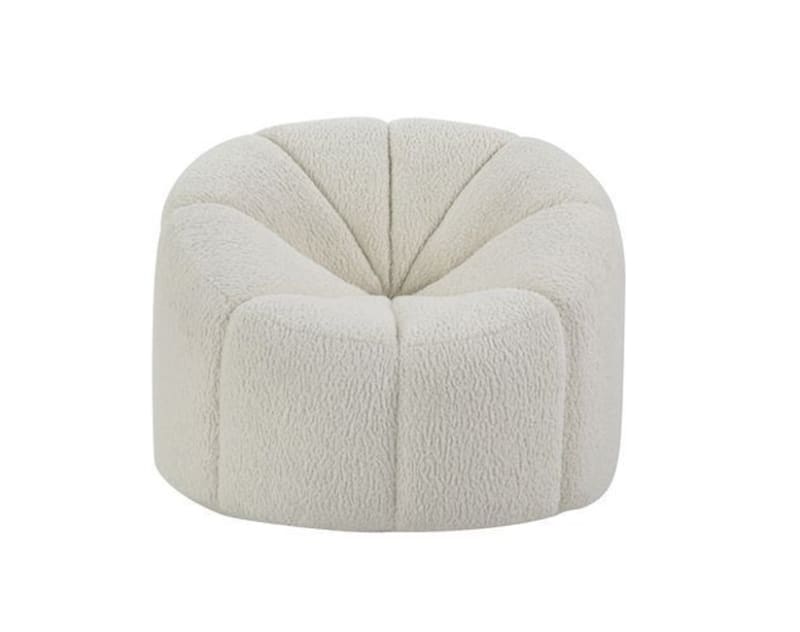 Osmash Chair in White Teddy Sherpa Finish by Acme - 00230