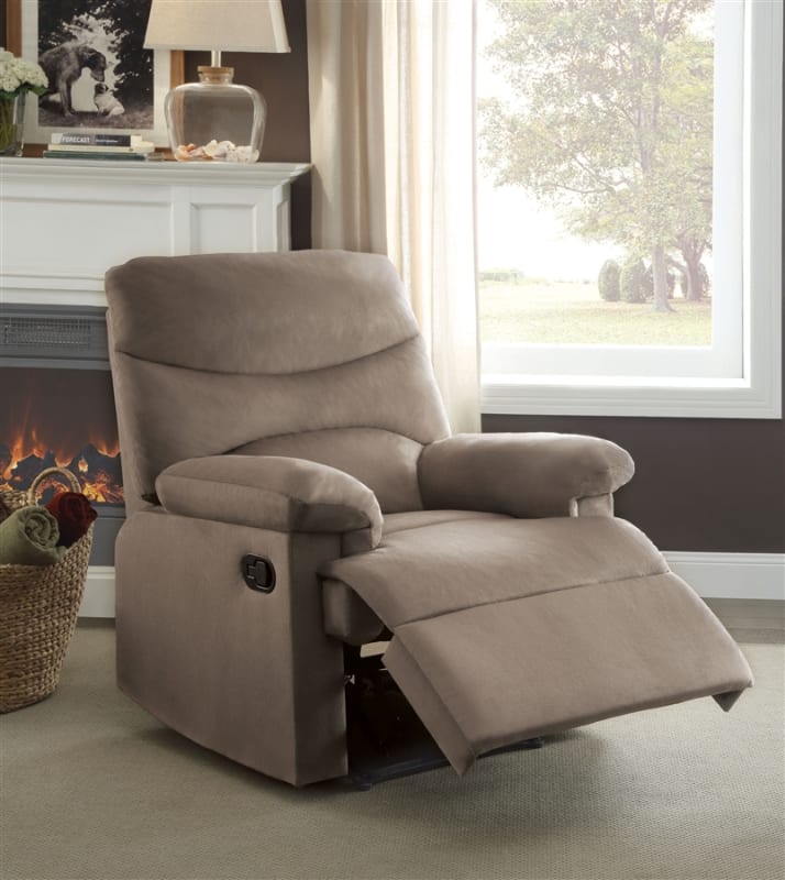 Arcadia Recliner in Light Brown Woven Fabric Finish by Acme - 00703