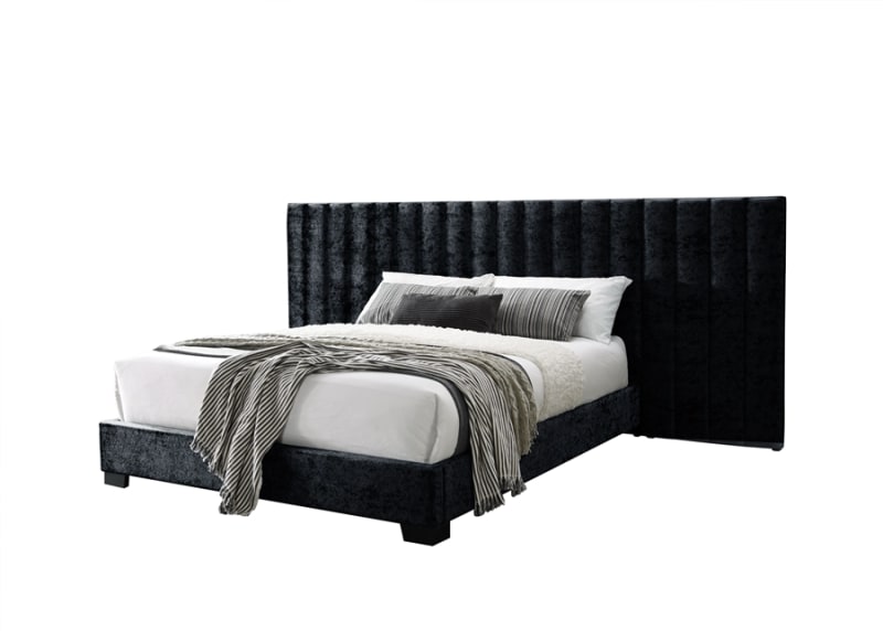 Rivas Bed in Black Fabric Finish by Acme - 27760Q