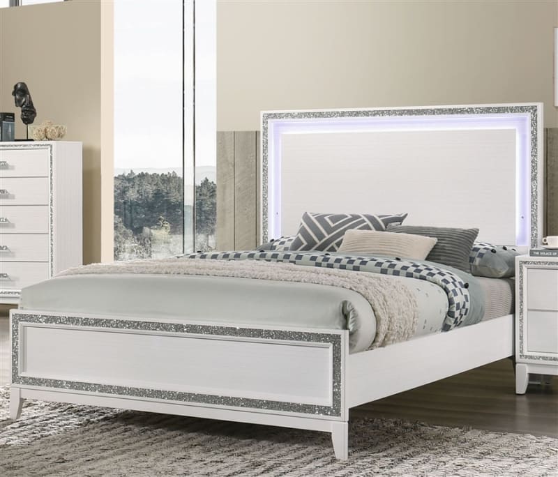 Haiden Bed in LED & White Finish by Acme - 28450Q