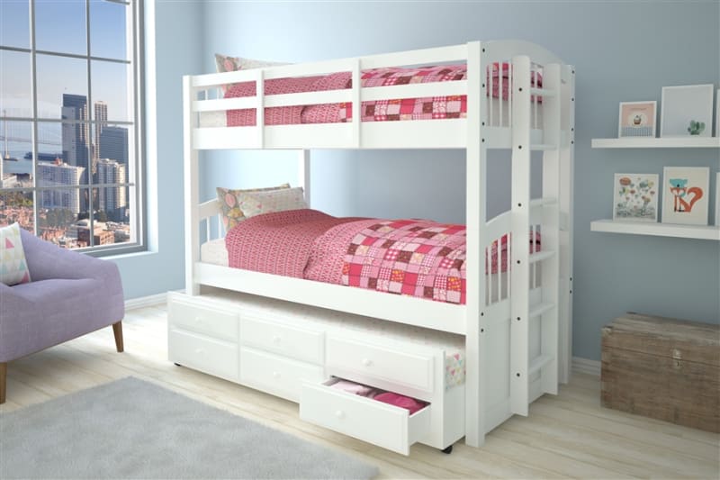 Micah Twin/Twin Bunk Bed in White Finish by Acme - 39995