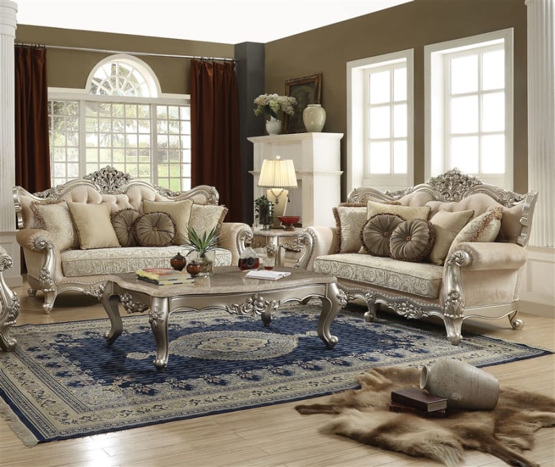 Bently 2 Piece Sofa Set in Champagne Finish by Acme - 50660-S