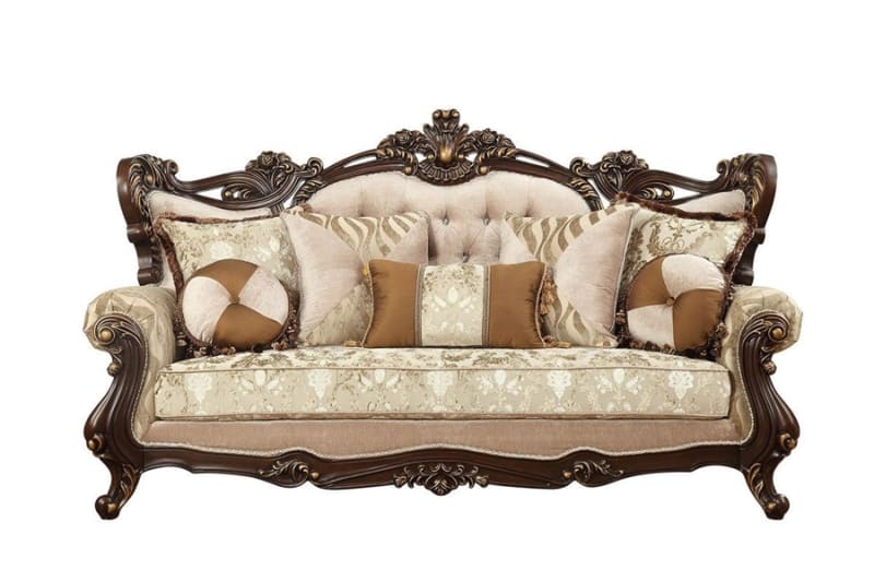 Shalisa Sofa in Fabric & Walnut Finish by Acme - 51050