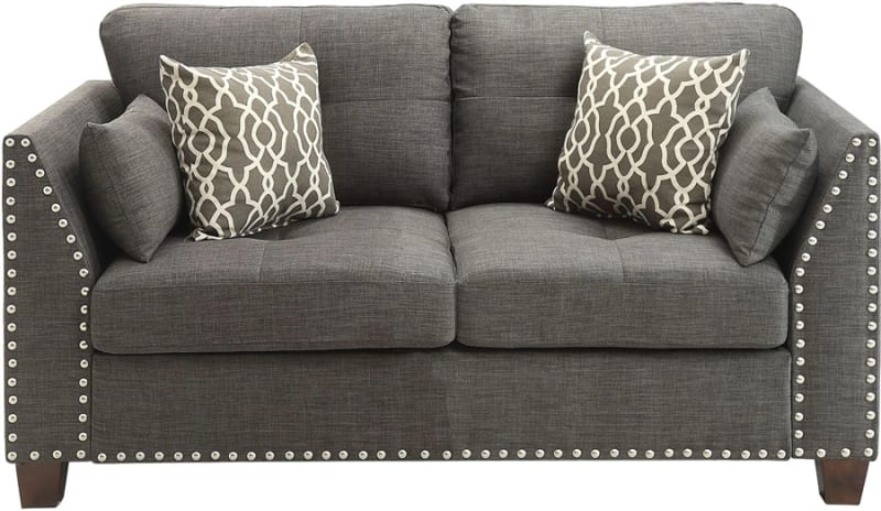 Laurissa Loveseat in Light Charcoal Linen Finish by Acme - 52406