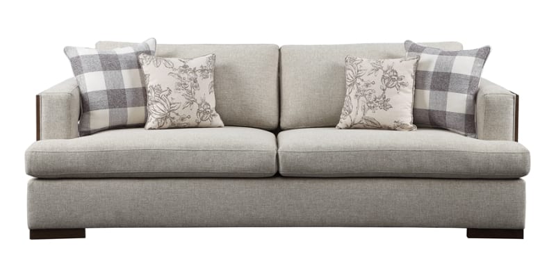Niamey Sofa in Fabric & Cherry Finish by Acme - 54850
