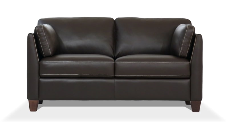 Matias Loveseat in Chocolate Leather Finish by Acme - 55011