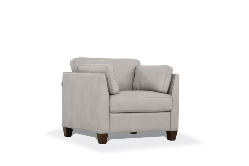 Matias Chair in Dusty White Leather Finish by Acme - 55017
