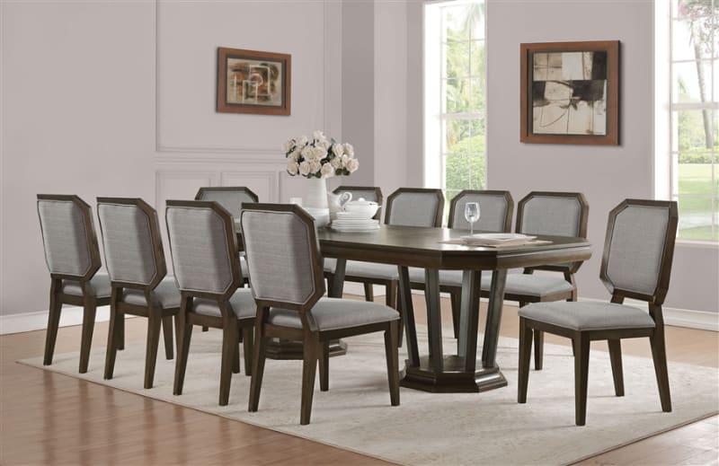 Selma 7 Piece Dining Room Set in Tobacco Finish by Acme - 64090