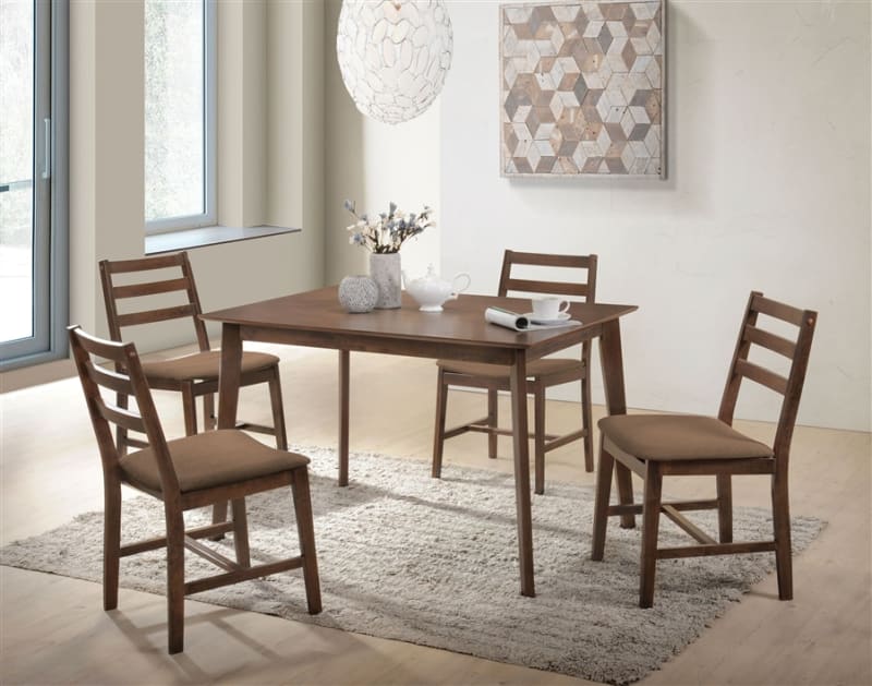 Gervais 5 Piece Dining Room Set in Walnut Finish by Acme - 71820