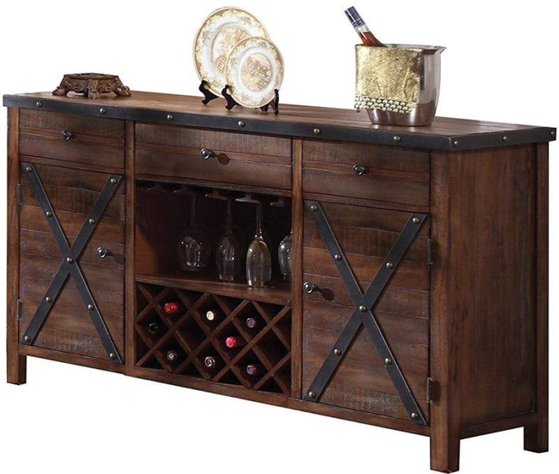 Earvin Server in Weathered Oak Finish by Acme - 72234