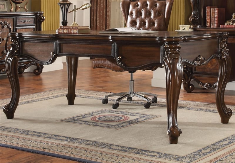 Versailles Executive Home Office Desk in Cherry Oak Finish by Acme - 92280