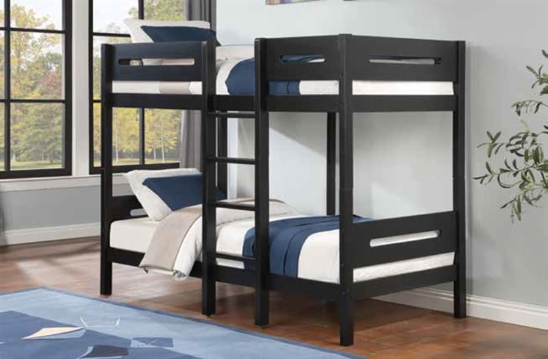 Nissa Twin/Twin Bunk Bed in Black Finish by Acme - BD01910
