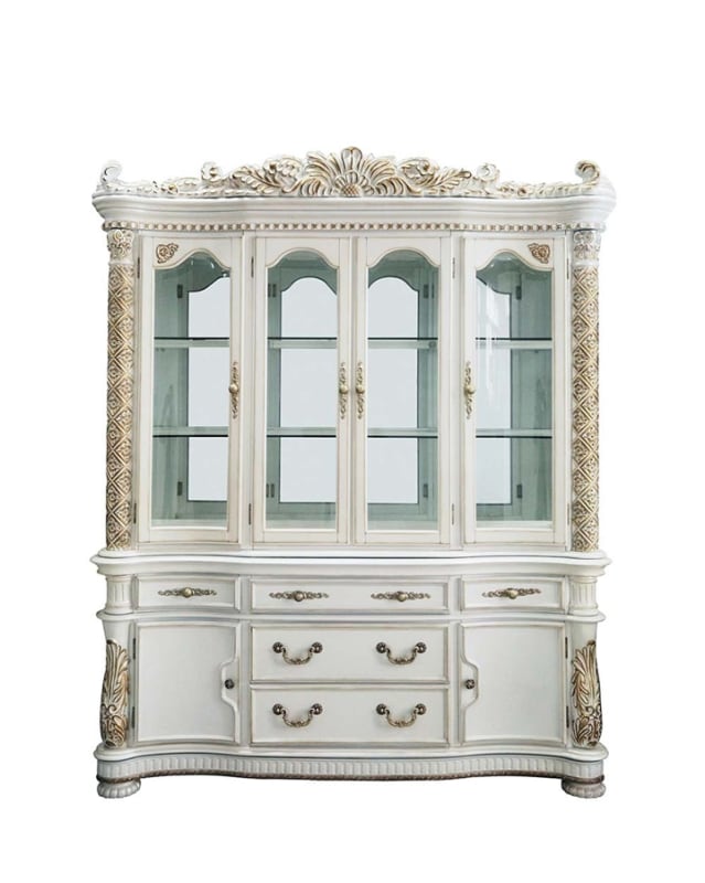 Vendome Buffet and Hutch in Antique Pearl Finish by Acme - DN01350