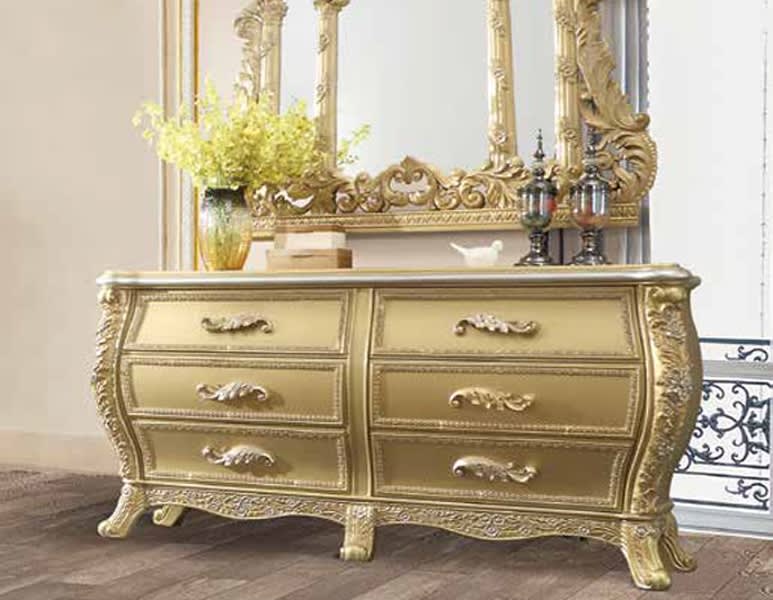 Cabriole Server in Gold Finish by Acme - DN01486