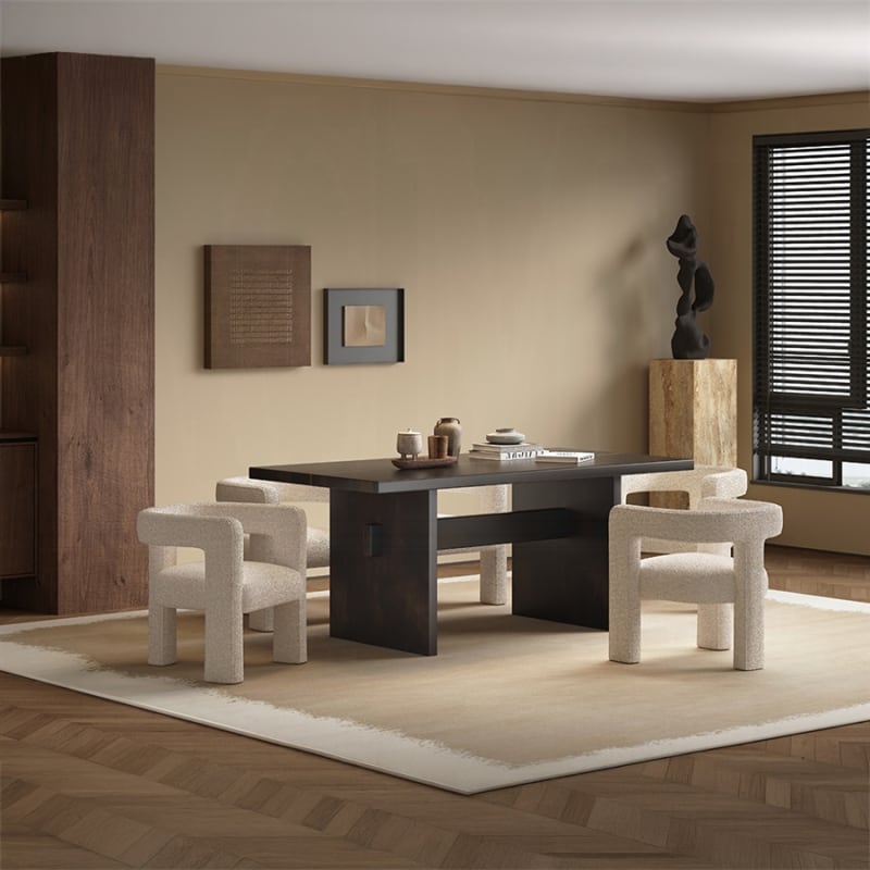 Jaramillo 5 Piece Dining Room Set in Gold and Rustic Espresso Finish by Acme - DN02695-DN02697