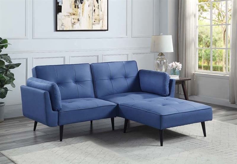 Nafisa Adjustable Sofa in Blue Fabric Finish by Acme - LV00823