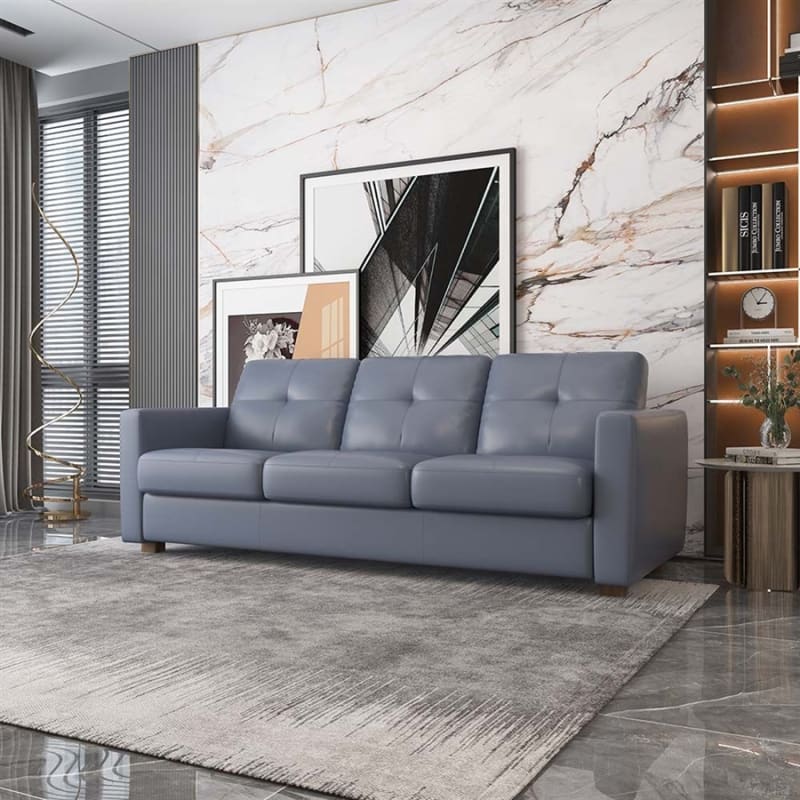 Noci Sleeper Sofa in Blue Leather Finish by Acme - LV01292