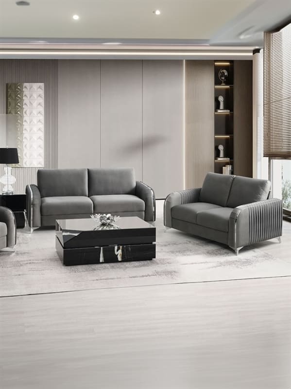 Wenona 2 Piece Sofa Set in Gray Velvet Finish by Acme - LV01710-S