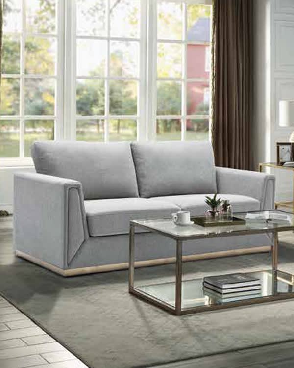 Valin Sofa in Gray Linen Finish by Acme - LV01744