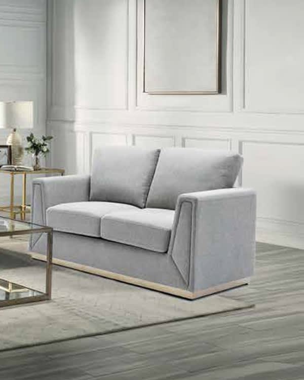 Valin Loveseat in Gray Linen Finish by Acme - LV01745