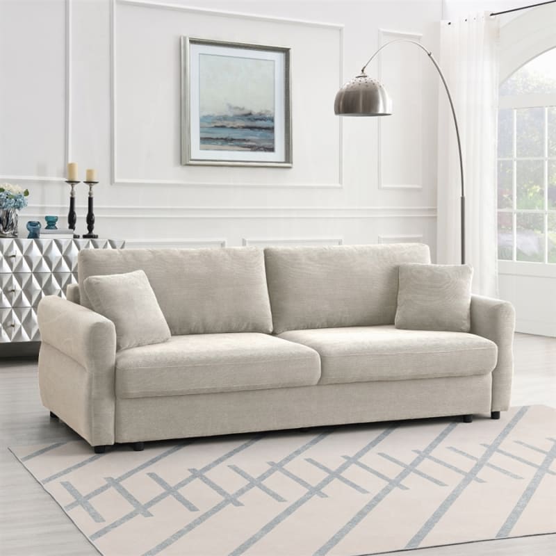 Haran Sofa w/Sleeper in Beige Fabric Finish by Acme - LV03130