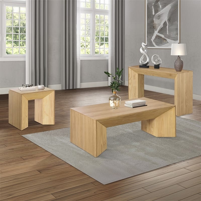 Harold 3 Piece Occasional Table Set in Natural Oak Finish by Acme - LV03785-S