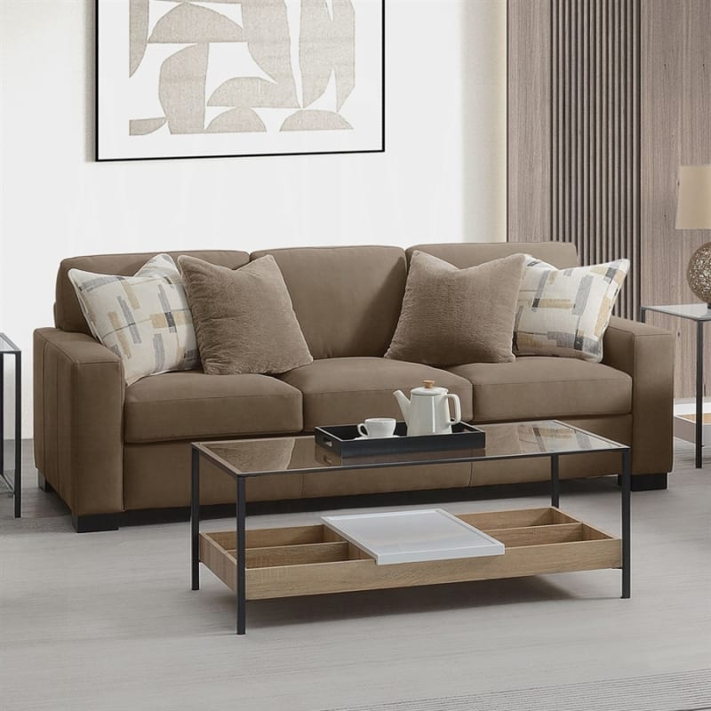 Darya Sofa in Brown Suede Finish by Acme - LV04530