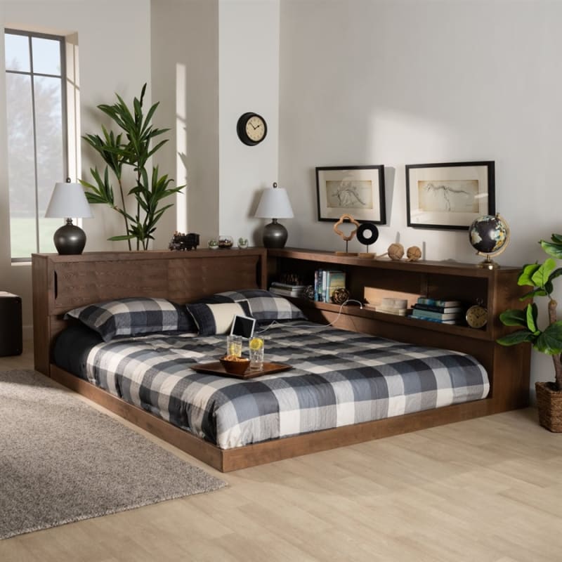 Baxton Studio Erie Platform Storage Bed