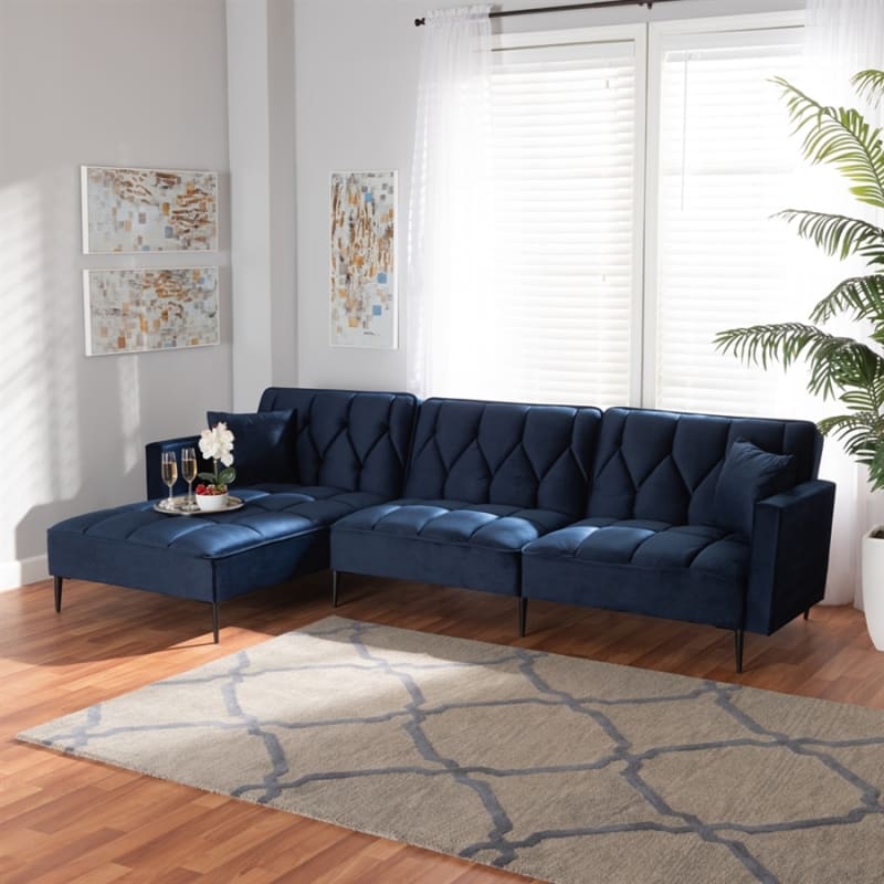 Baxton Studio Galena Sleeper Sectional