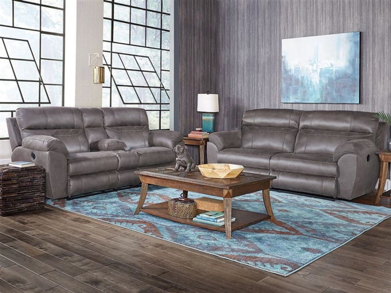 Atlas 2 Piece Reclining Set in Charcoal Fabric by Catnapper - 100-SET