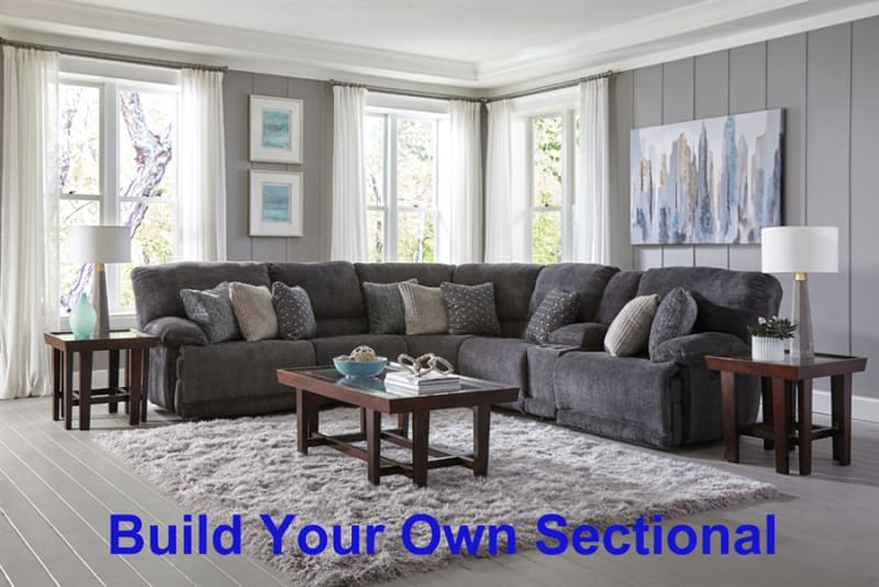 Burbank BUILD YOUR OWN Reclining Sectional in Smoke Fabric by Catnapper - 281-S-BYO