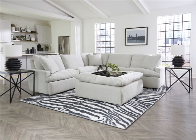 Stratus 5 Piece Power Reclining Sectional in Cement Fabric by Catnapper - 310