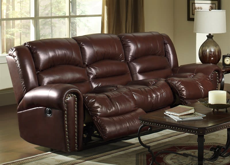 Churchill Reclining Sofa in Cordovan Leather by Catnapper - 4531