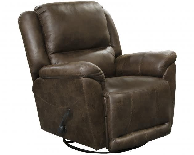 Cole Chaise Swivel Glider Recliner in Mink Fabric by Catnapper - 4566-5-M