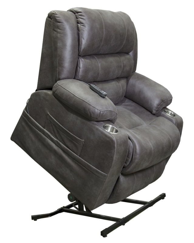 Tucker Power Lift Recliner with Heat and Massage in Steel Fabric by Catnapper - 4816