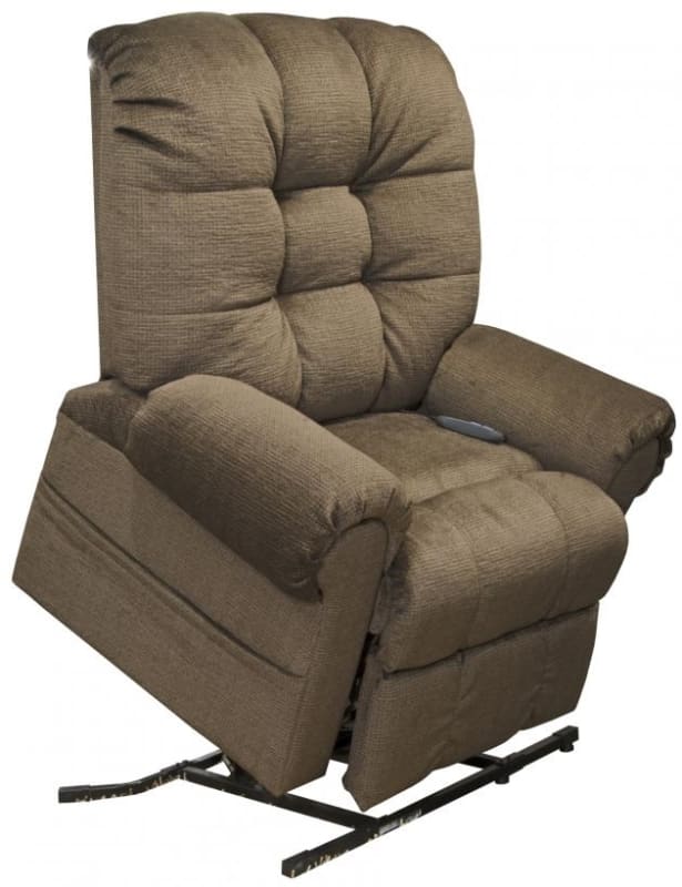 Omni Power Lift Full Lay-Out Chaise Recliner in Truffle Chenille by Catnapper - 4827-T