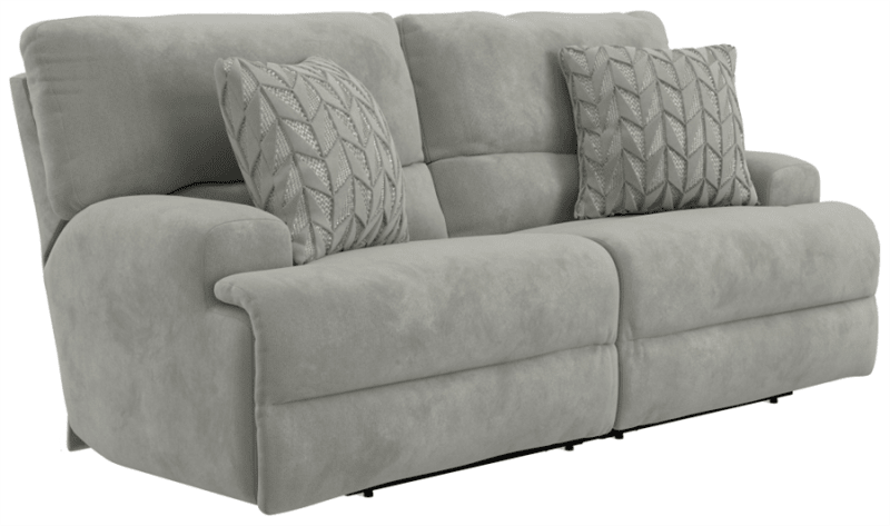 Renaldo Zero Gravity Power Lay Flat Reclining Sofa in Stone Fabric by Catnapper - 61281