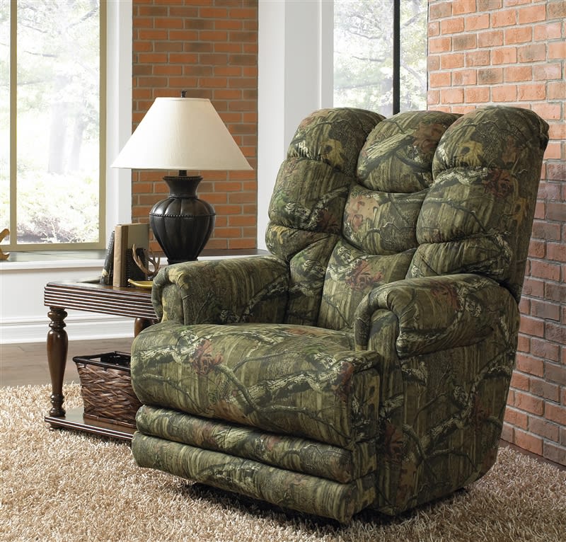 Appalachian POWER Lay Flat Recliner in Mossy Oak or Realtree Camouflage  Fabric by Catnapper 61310-7