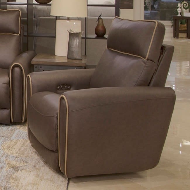 Nico Power Headrest Wall Hugger Recliner in Walnut Fabric by Catnapper - 63500-4-W