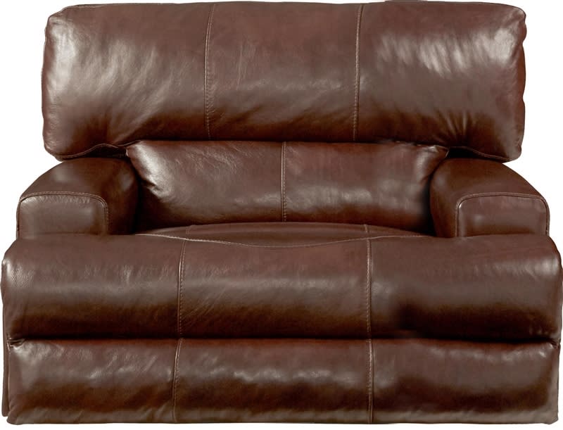 Wembley Power Headrest Power Lay Flat Recliner in Walnut Leather by Catnapper - 64580-7-W