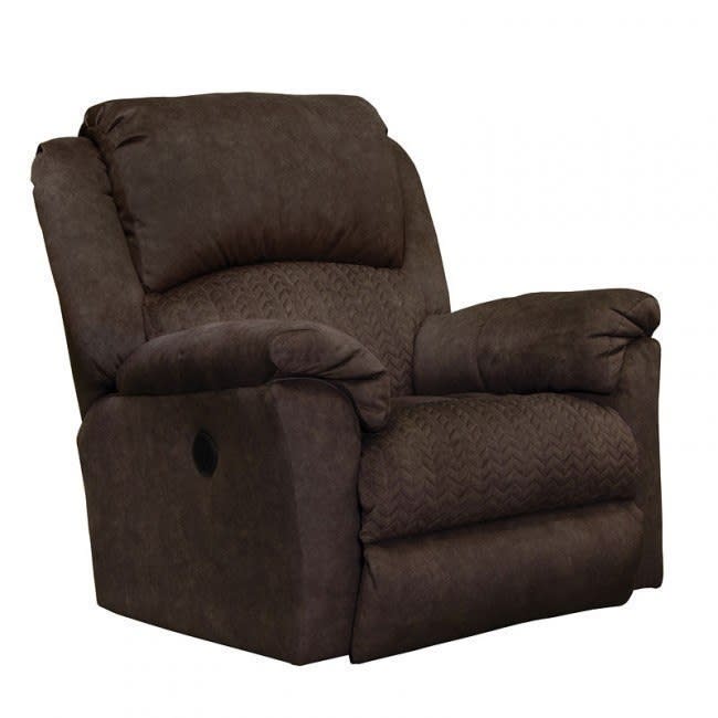 Malloy Power Rocker Recliner in Chocolate Fabric by Catnapper - 64785-2-C
