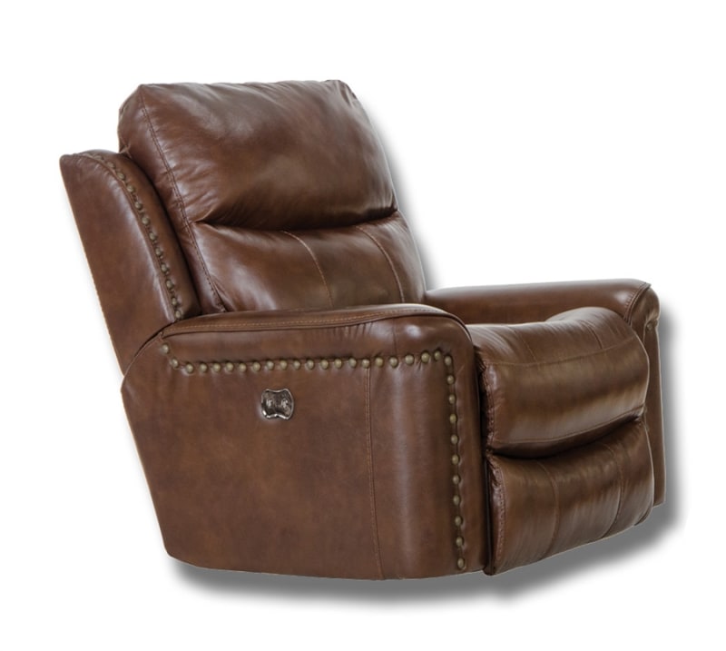 Ceretti Power Wall Hugger Recliner in Brown Leather by Catnapper - 64880-4