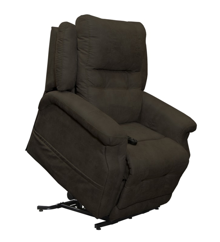 Haywood Power Headrest Power Lift Lay Flat Recliner with Heat and Massage in Chocolate Fabric by Catnapper - 64890
