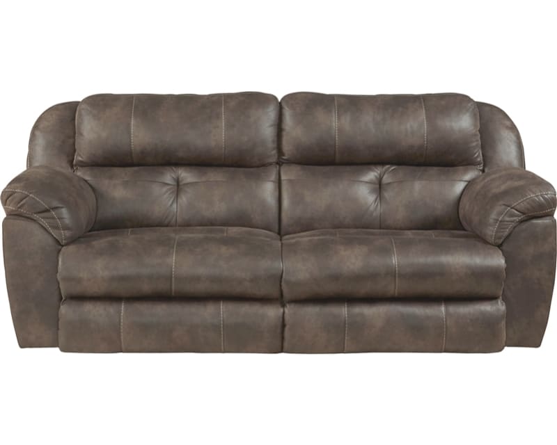 Ferrington Power Headrest Power Lumbar Power Lay Flat Reclining Sofa in Dusk, Sunset or Steel Color Fabric by Catnapper - 761891